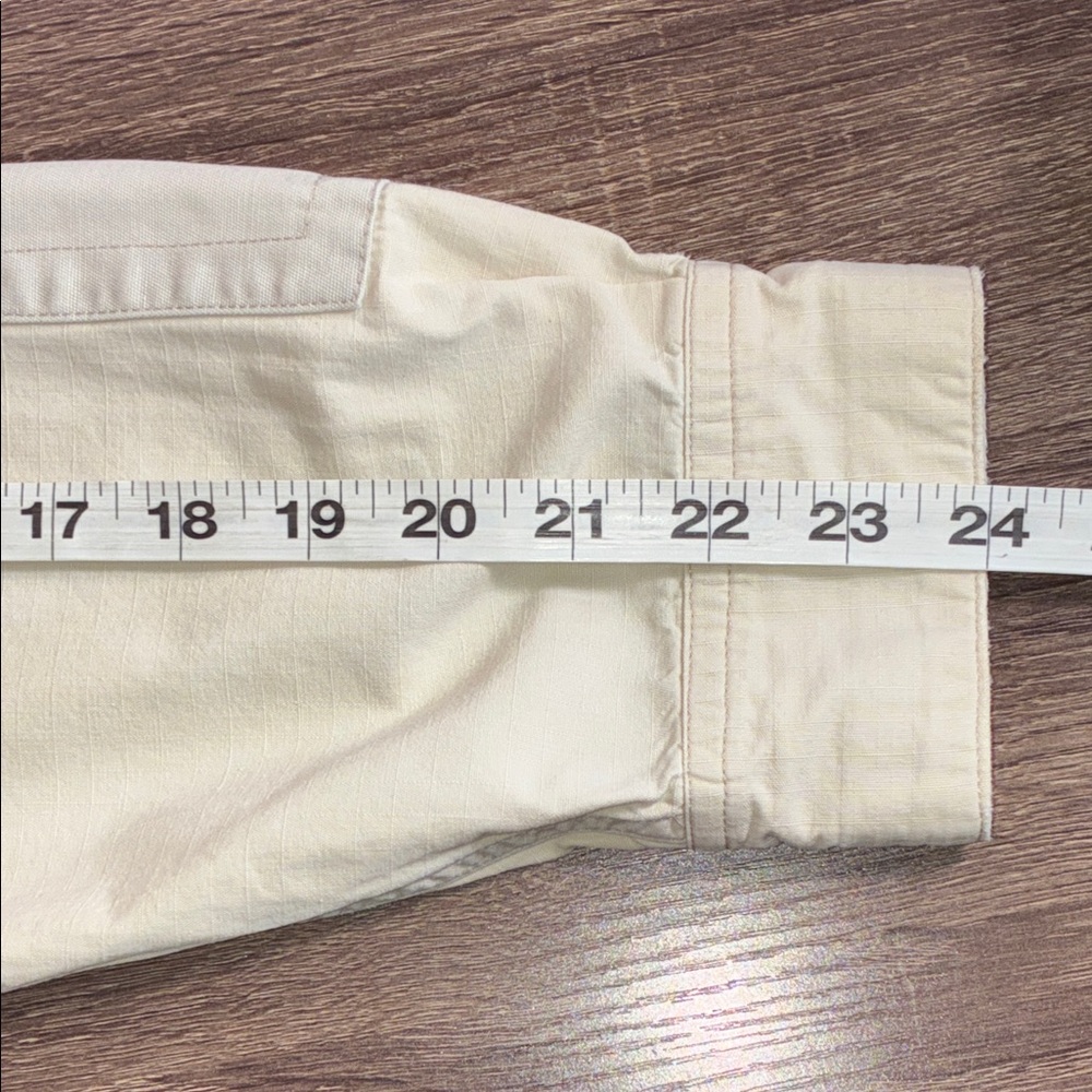 Lightweight Men's Shirt Jacket in Cream - Picture 4 of 10